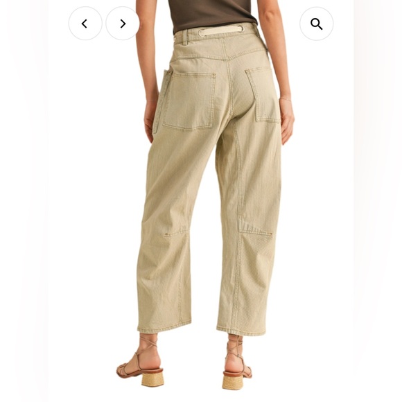 Miou Muse Striped Cotton Denim Pants Size Medium NWT - Picture 4 of 10